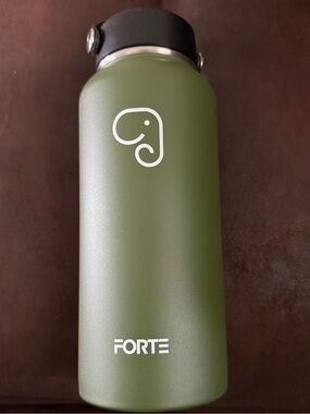 Forte Matte Olive Green Bottle with Black Cap